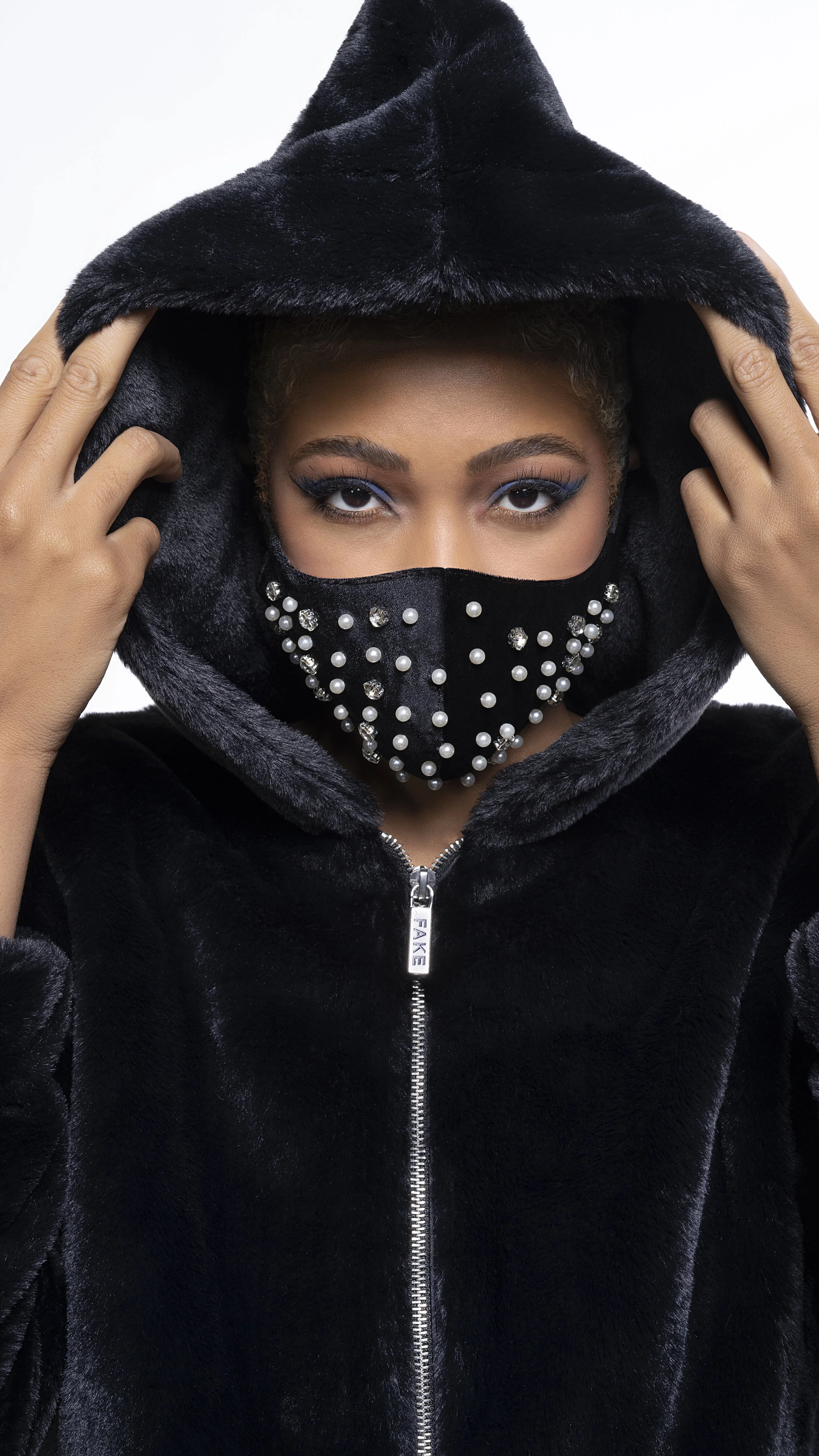 Black Faux Fur Hooded Bomber Jacket | M$ x PETA — MATT SARAFA
